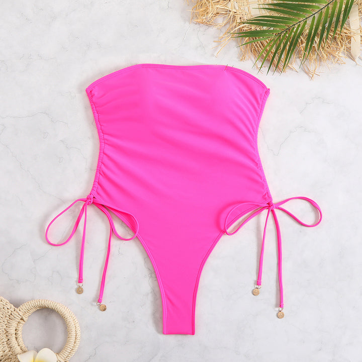 Women One-Piece Swimsuit with Adjustable Laces StylebySassy