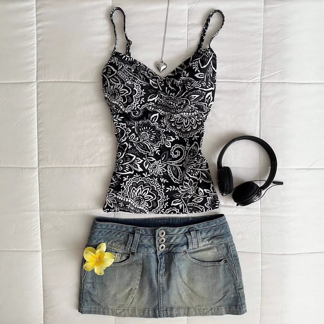 Women's Blouse Top with Floral Patterns StylebySassy