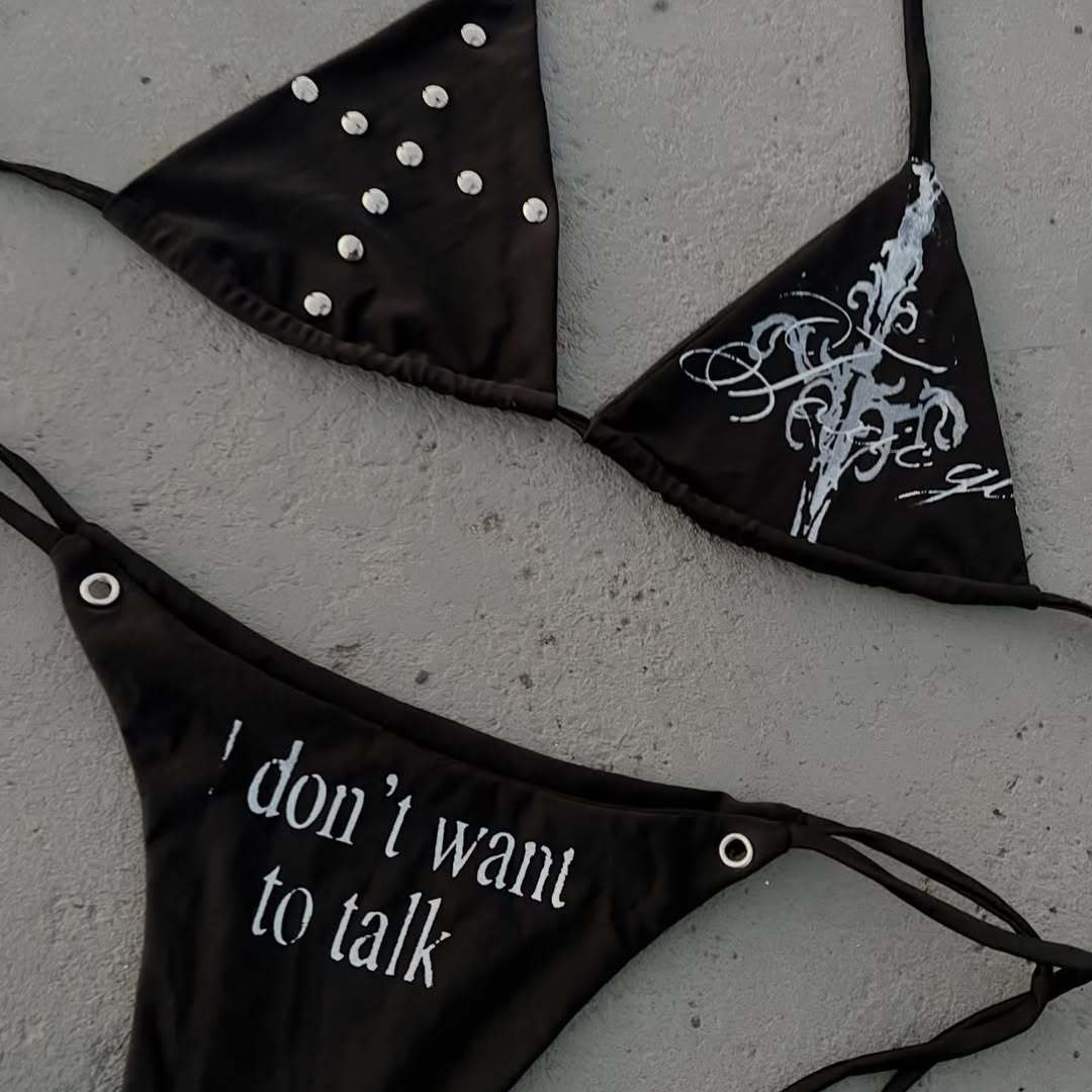 Women's triangle bikini with eye-catching details StylebySassy
