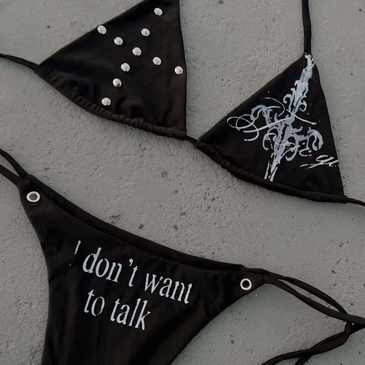 Women's triangle bikini with eye-catching details StylebySassy