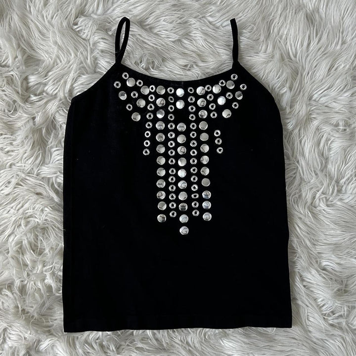Women's top with sparkling rhinestone details StylebySassy