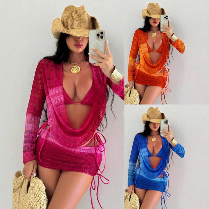 Women Stylish Wrap Sweater with Deep Neckline StylebySassy