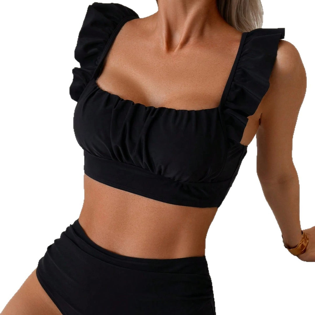 Women High-Cut Bikini with Ruffled Top StylebySassy