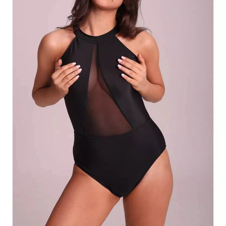 Women One-Piece Swimsuit with Transparent Inserts StylebySassy