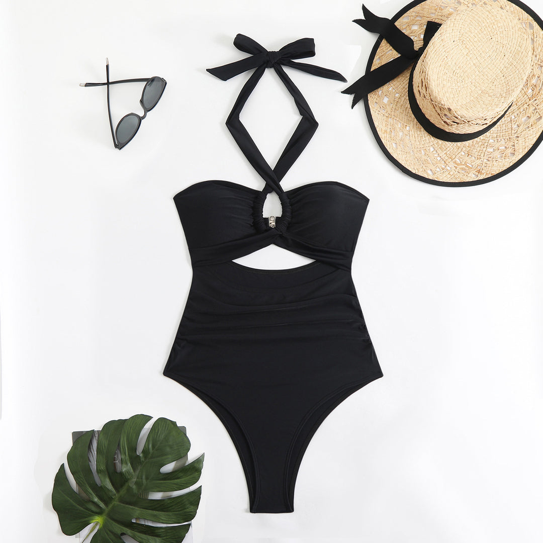 Women Elegant One-Piece Swimsuit with Emphasized Cut StylebySassy