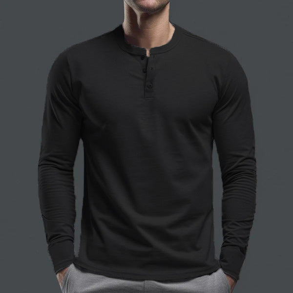 Men's long-sleeve shirt with button placket and slim fit StylebySassy