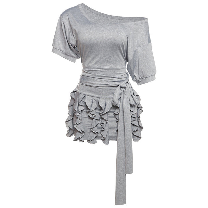 Women Playful Wrap Top with Ruffles StylebySassy