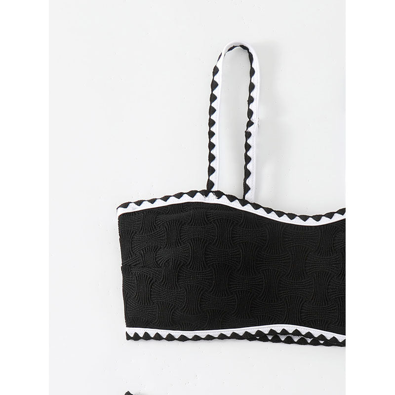 Women’s bikini with textured top and trendy contrast details StylebySassy