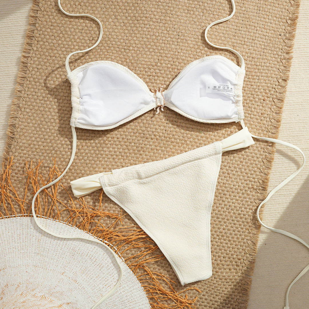 Women's Push-Up Bikini with Elegant Shell Detail StylebySassy