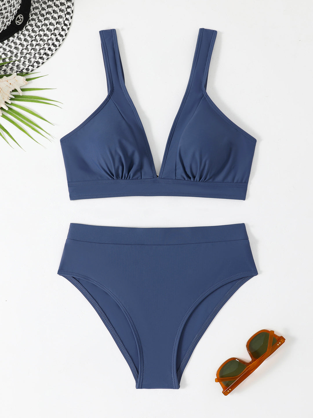 Ladies Bikini Set with stylish V-neck and high-cut bottoms StylebySassy