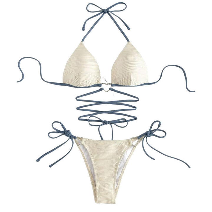 Ladies triangle bikini with innovative lacing design StylebySassy
