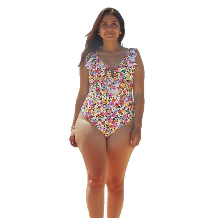 Women's One-Piece Swimsuit with Playful Ruffle Details StylebySassy