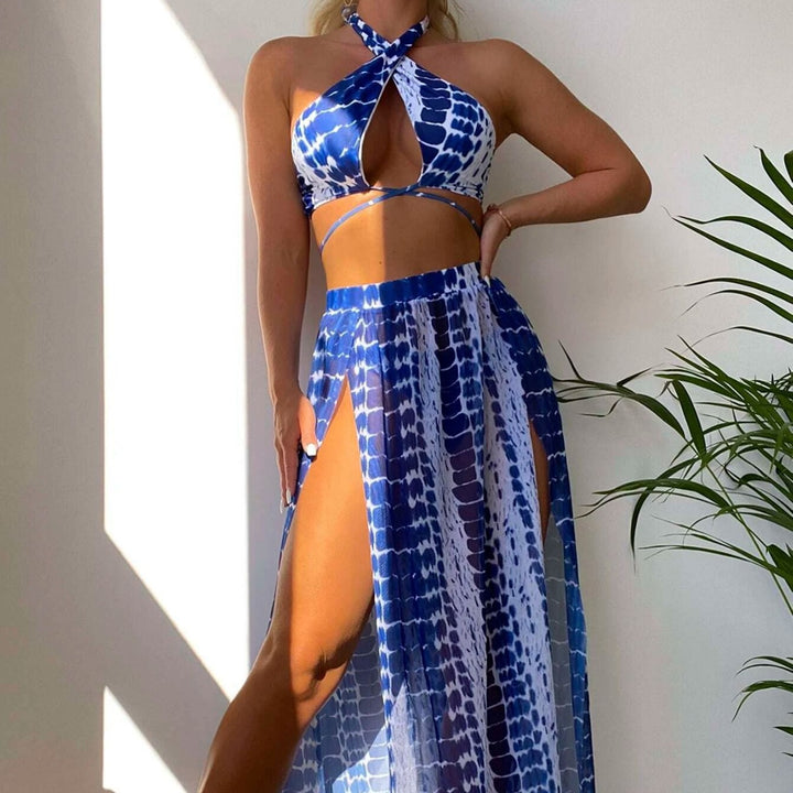 Women's Bikini Style with Transparent Maxi Skirt StylebySassy