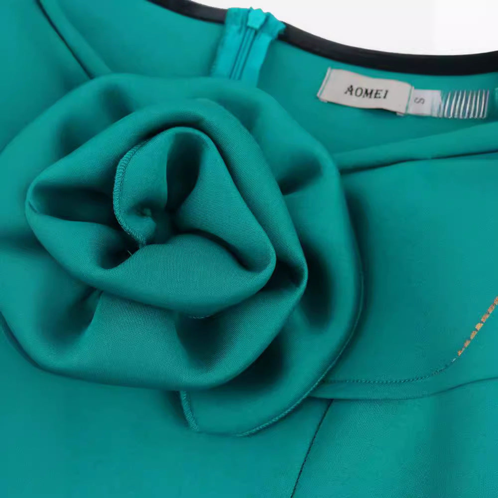 Women's fitted evening dress with ruffle details StylebySassy