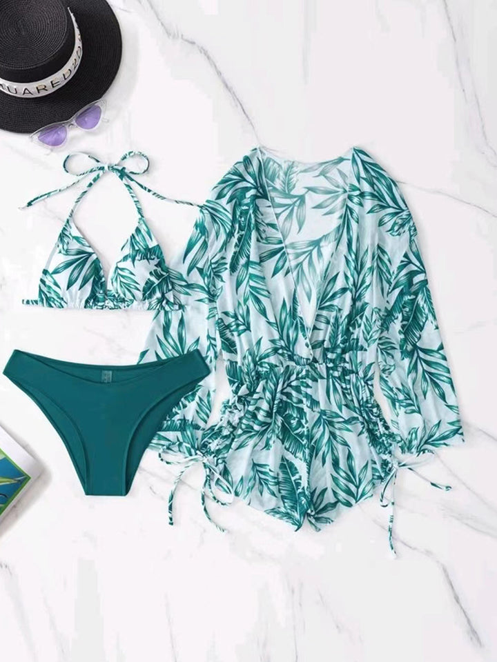 Women Reversible Beachwear with Floral Kimono and Bikini StylebySassy