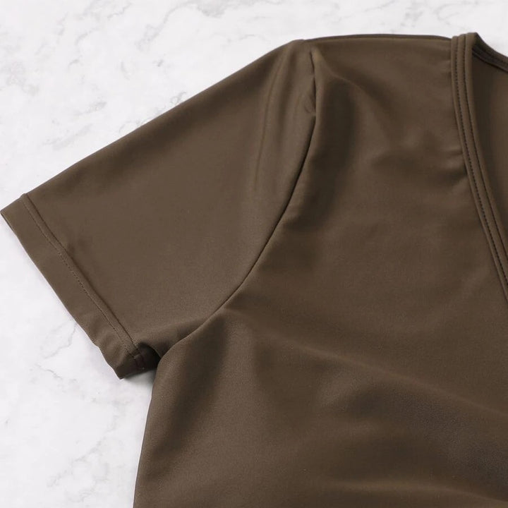 Women's Crop-Top Swimsuit with Playful Wrap Detail StylebySassy