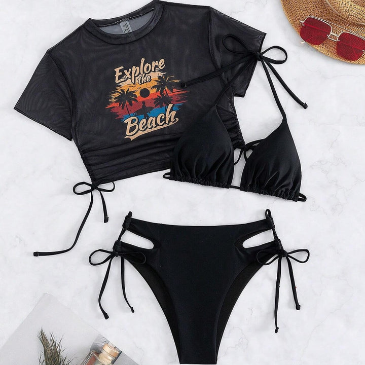 Women's Crop-Top Swimwear with Side Ties StylebySassy