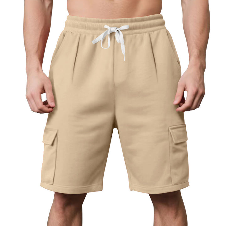 Men's elastic Cargo Bermuda with drawstring and multiple pockets StylebySassy