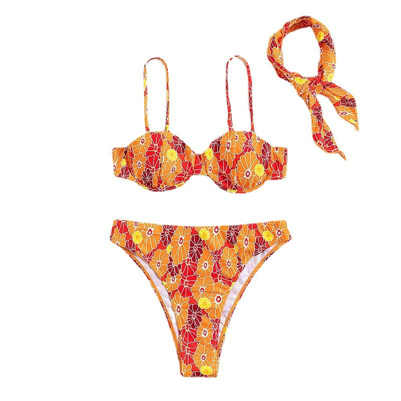 Women's bikini with floral design and flattering cut StylebySassy