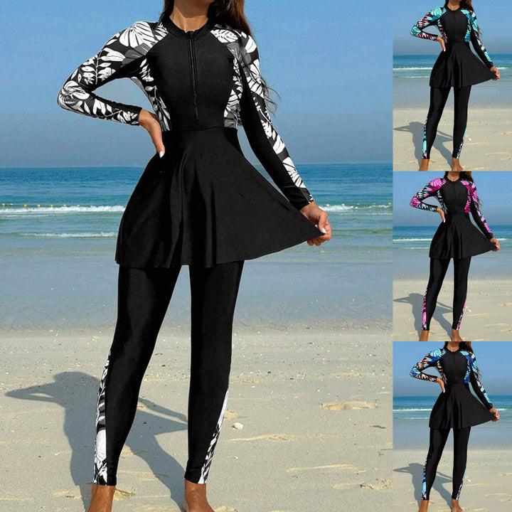 Women's Long Sleeve Rashguard with Skirt StylebySassy