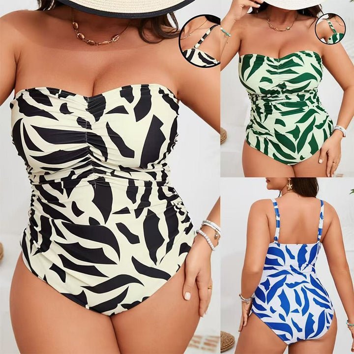 Women Elegant One-Piece Swimsuit with Ruffle Design StylebySassy