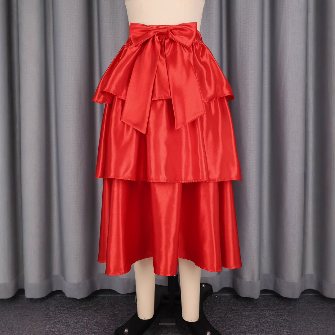 Ladies high-cut layered skirt with structured waistband StylebySassy