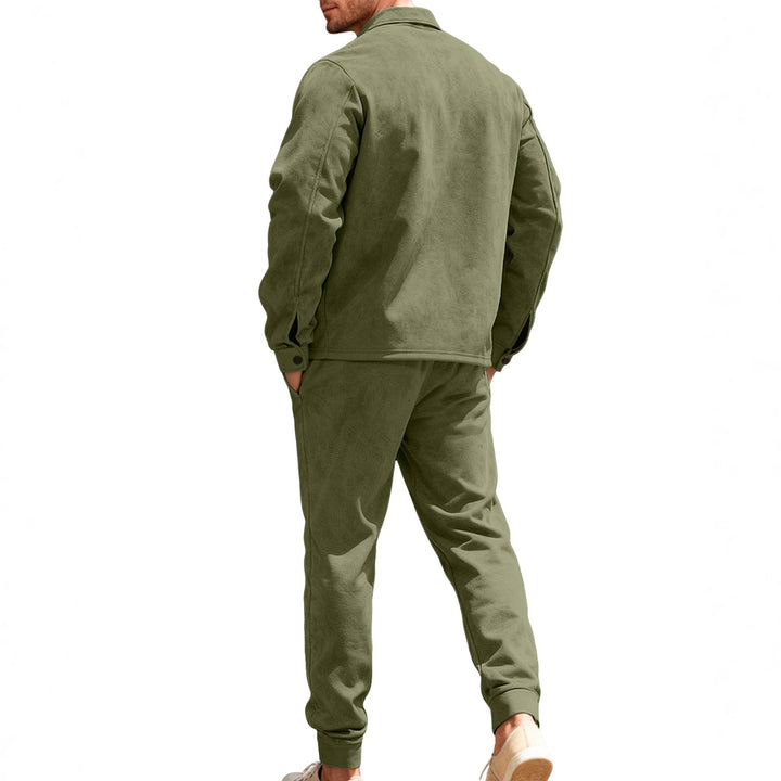 Men's Nan Shirt Jacket with Flap Pockets and Straight Cut Chino Pants StylebySassy