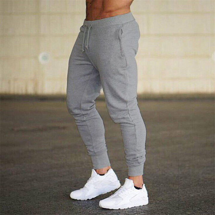 Men's tapered jogging pants cotton blend with cuffs and drawstring StylebySassy