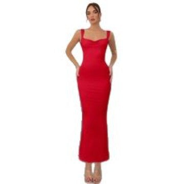 Women Elegant Evening Dress with Open Back and Bow Accent StylebySassy