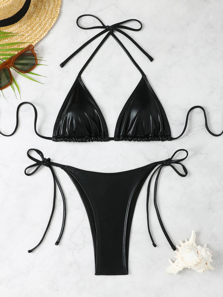 Women's Shiny Triangle Bikini Set StylebySassy