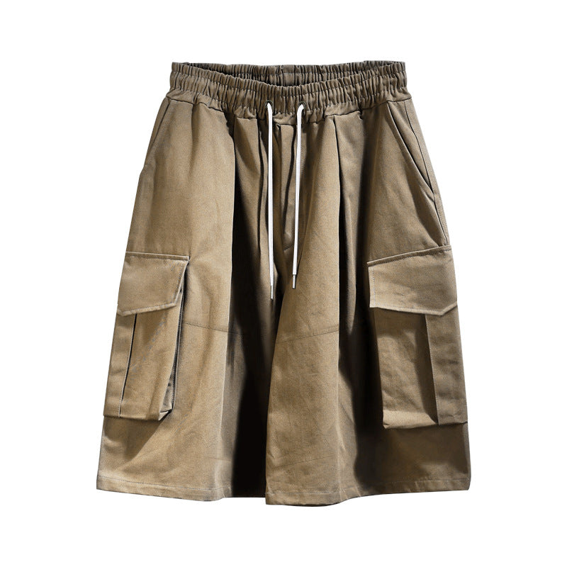 Women nan Cargo-Midi skirt with elastic drawstring waistband and patch flap pockets StylebySassy