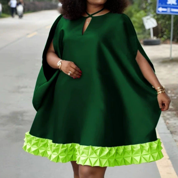 Ladies Elegant Kaftan Dress with Decorative Pleated Trim StylebySassy