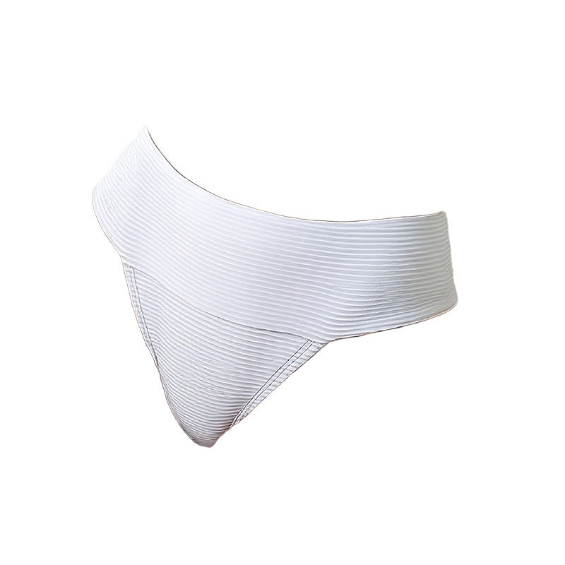 Ladies High-Cut Bikini Bottom with Textured Fabric StylebySassy