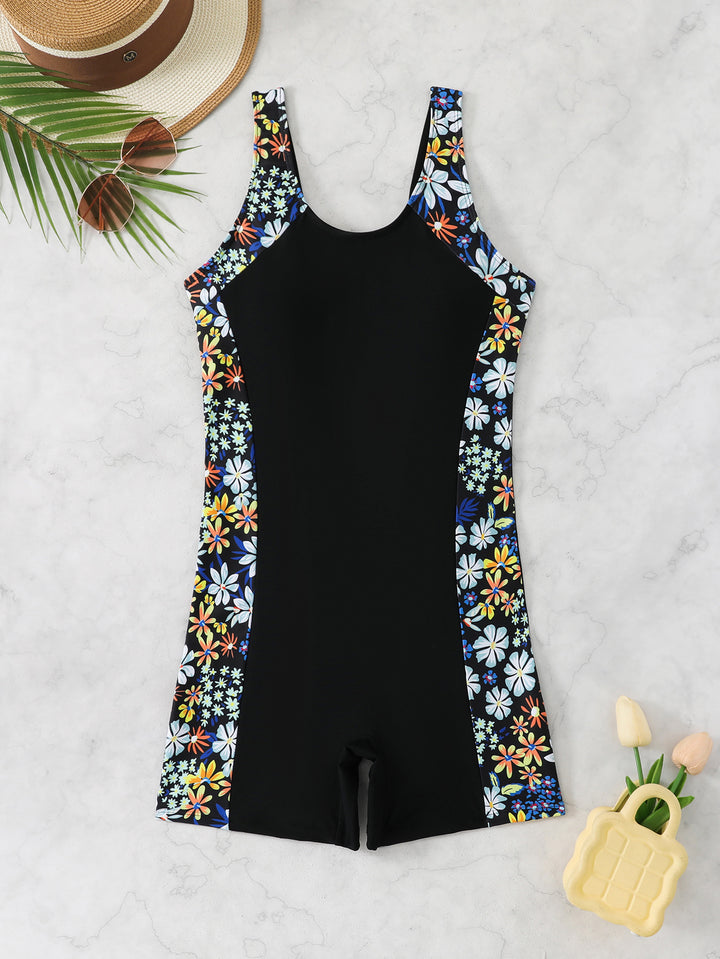 Women's Sporty One-Piece Swimsuit with Dynamic Gradient StylebySassy