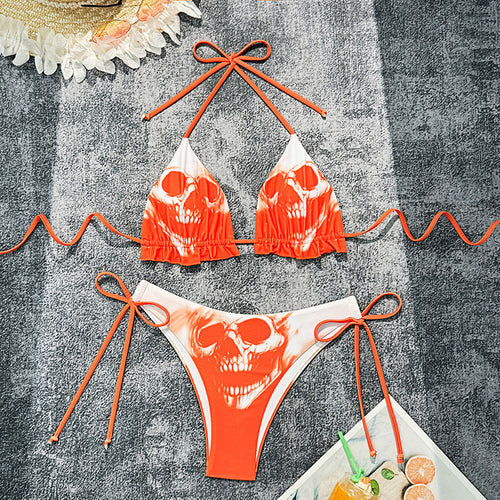 Women's Bikini Set with large skull design StylebySassy