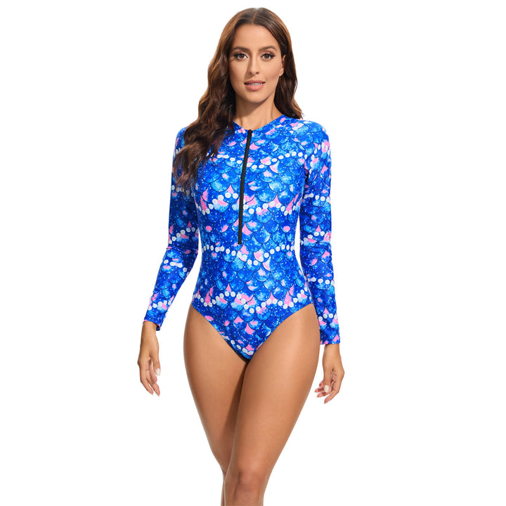 Women's Sporty Long Sleeve Swimsuit with UV Protection StylebySassy
