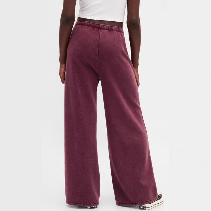 Women's two-piece terry loungewear set with zip hooded jacket and wide-cut jogging pants StylebySassy