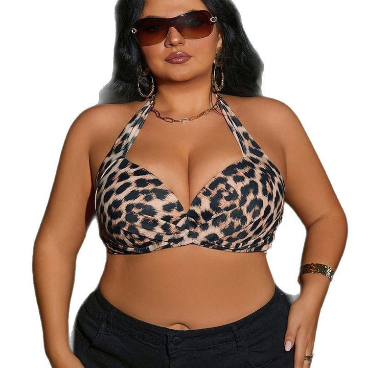 Ladies bikini set with animal print and high-waisted bottom StylebySassy
