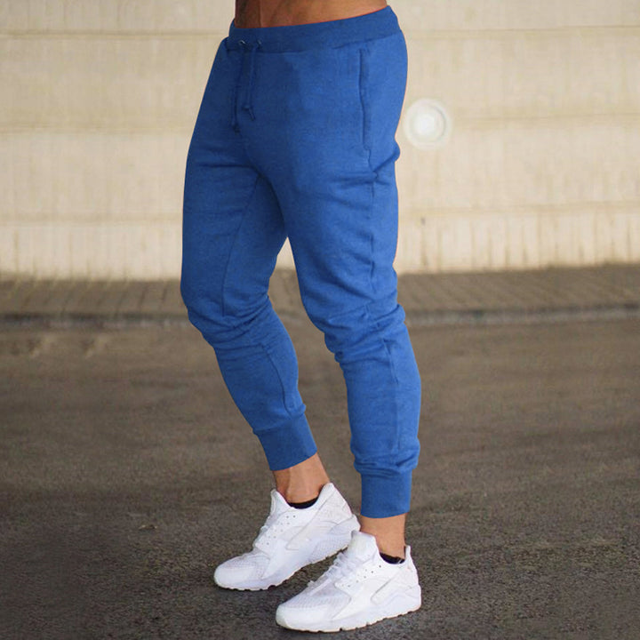 Men's tapered jogging pants cotton blend with cuffs and drawstring StylebySassy