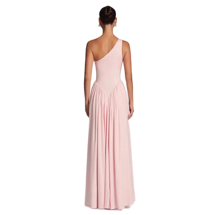 Women's maxi dress with off-shoulder design and flowing fabric StylebySassy