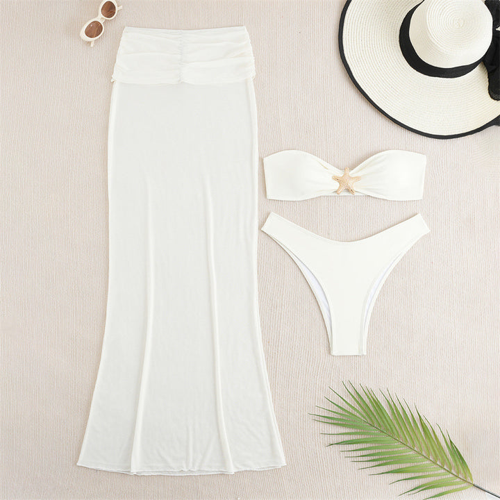 Ladies' bandeau bikini skirt with elegant cut StylebySassy