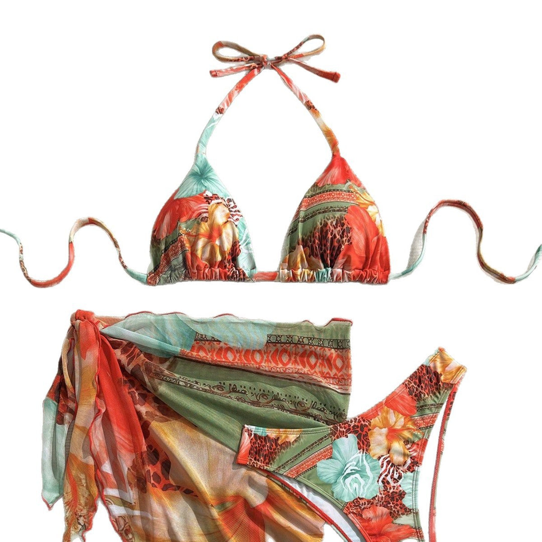 Women Floral Bikini Set with combination of top and wrap cloth StylebySassy