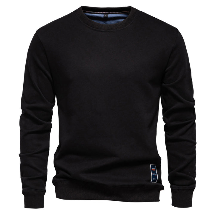Men's classic crew neck sweatshirt made of heavy cotton blend with fleece inner side and ribbed cuffs StylebySassy