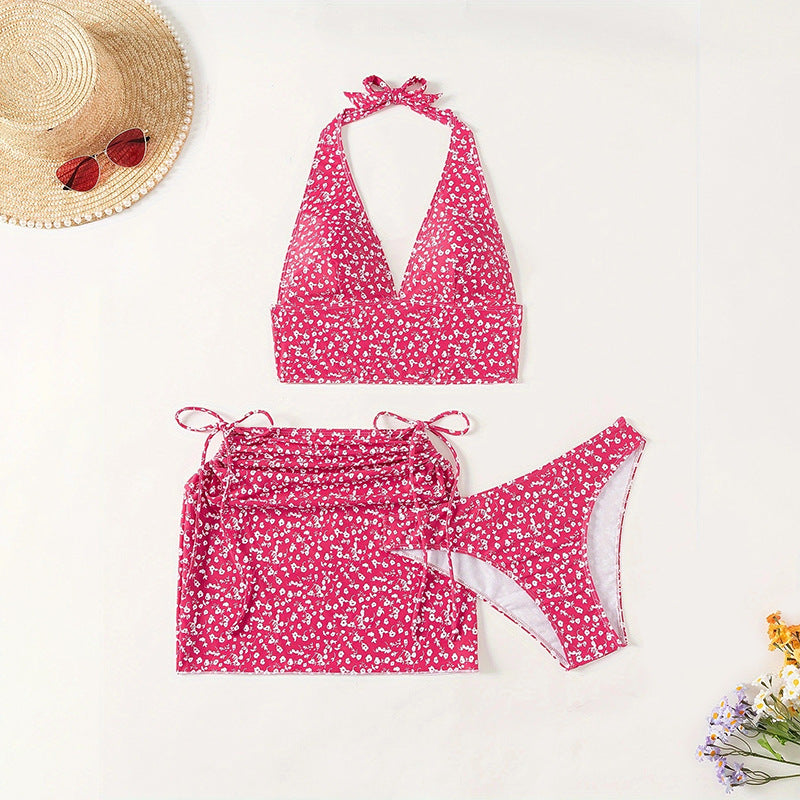Women's Crop-Top Bikini with Deep V-Neck StylebySassy