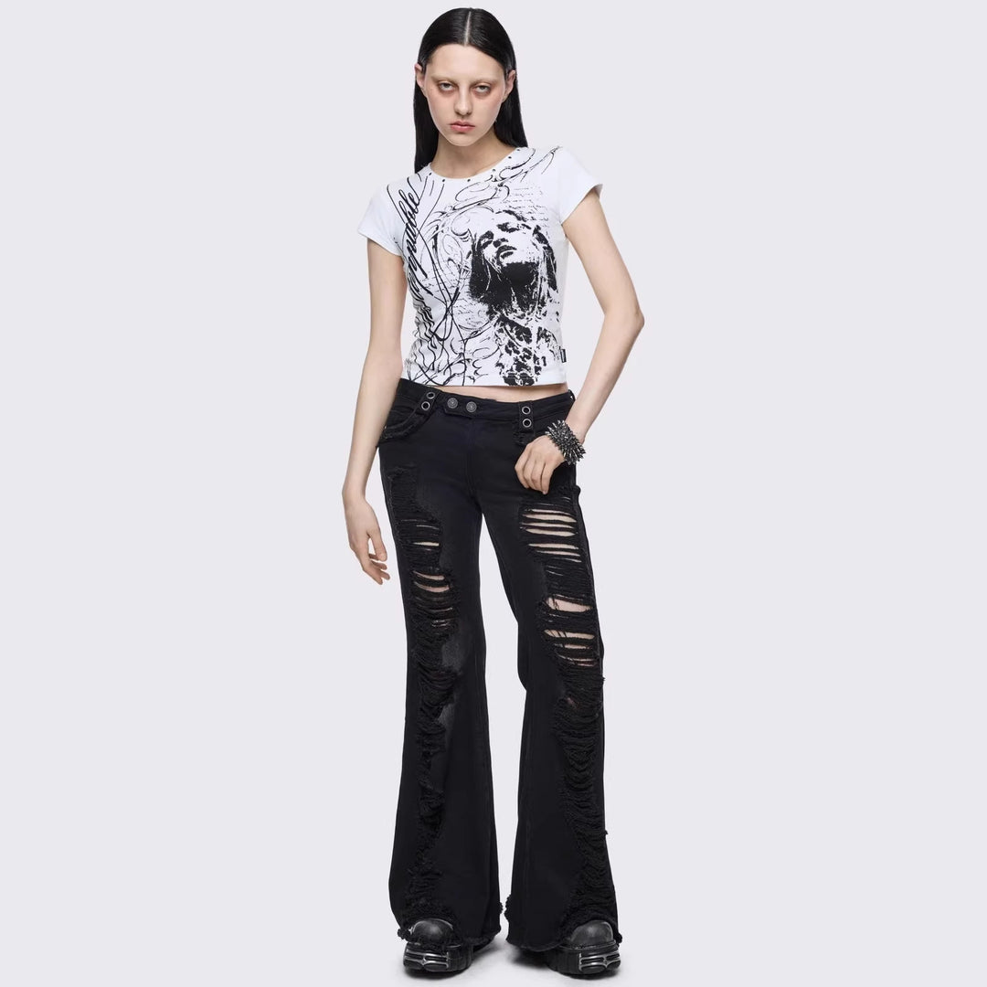 Women Creative Graphic Print T-Shirt StylebySassy