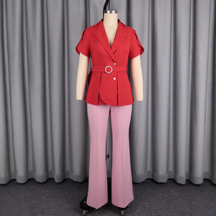 Women Elegant Blazer Top with Tailored Silhouette and Decorative Button StylebySassy