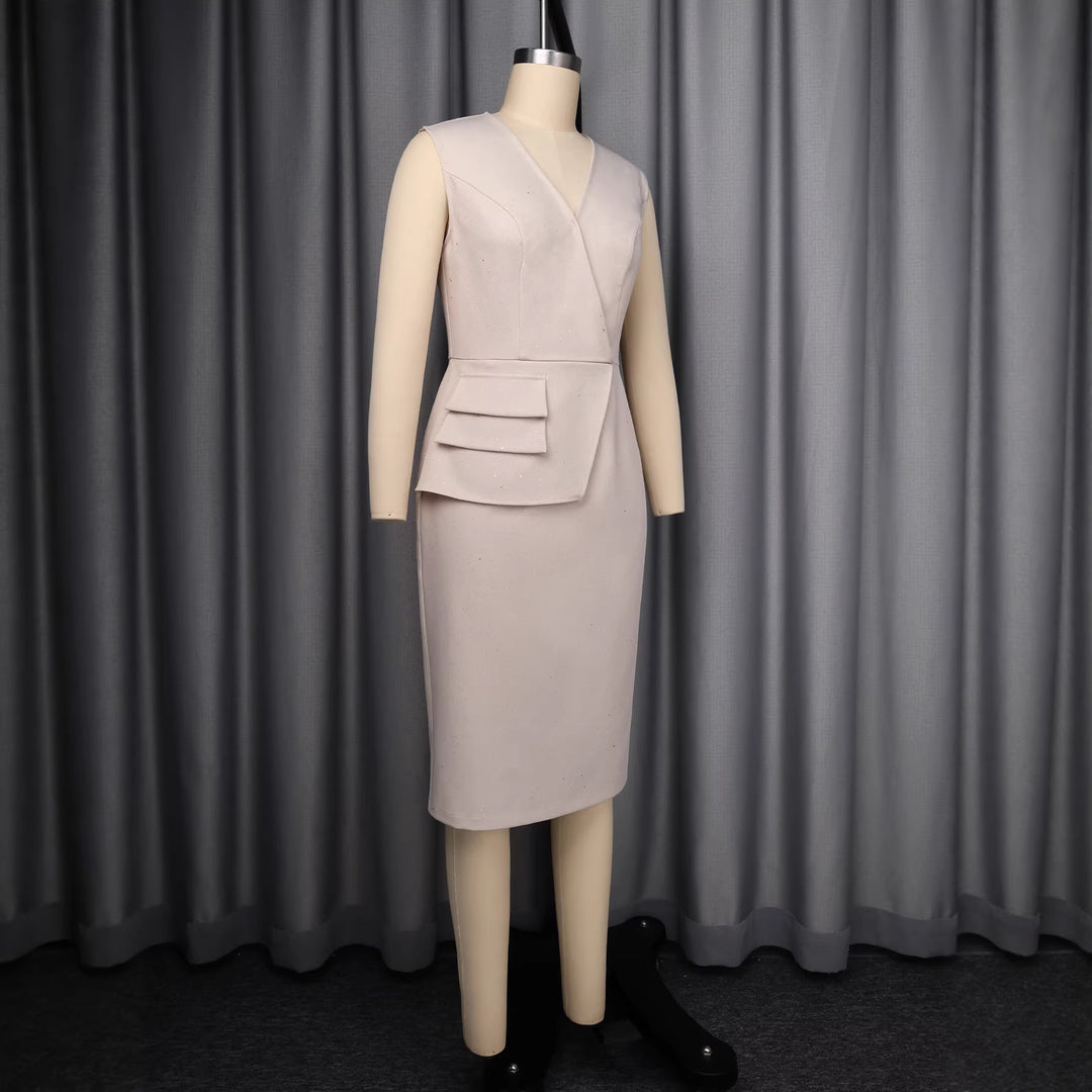 Women elegant dress with refined drapings StylebySassy