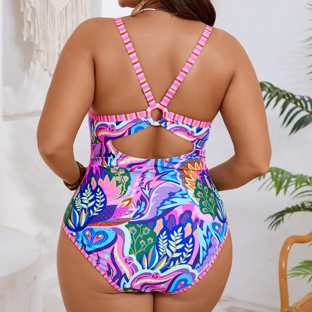 Women's Elegant One-Piece Swimsuit with Fashionable Floral Pattern StylebySassy