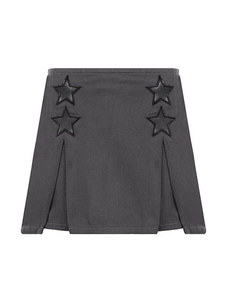 Women’s short skirt with stylish star appliqués StylebySassy