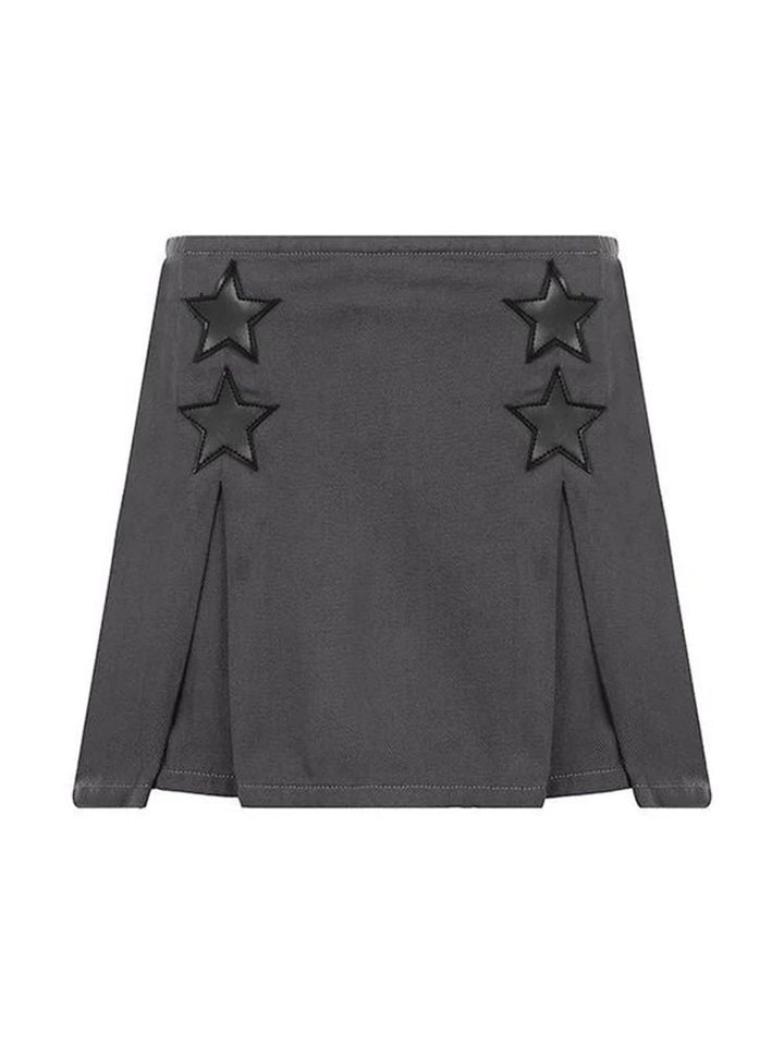 Women’s short skirt with stylish star appliqués StylebySassy